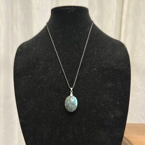 Elegant Blue Stone Pendant Necklace from Madagascar